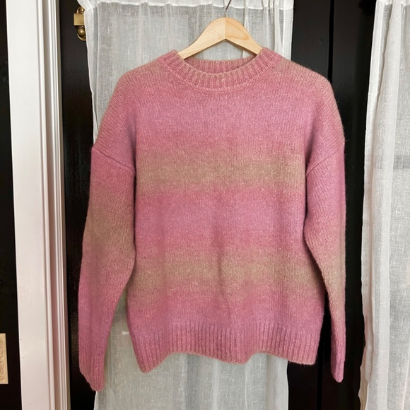 Rag & Bone Pink Alpaca Ombre Stripe 'Holly" Sweater - Picture 5 of 7